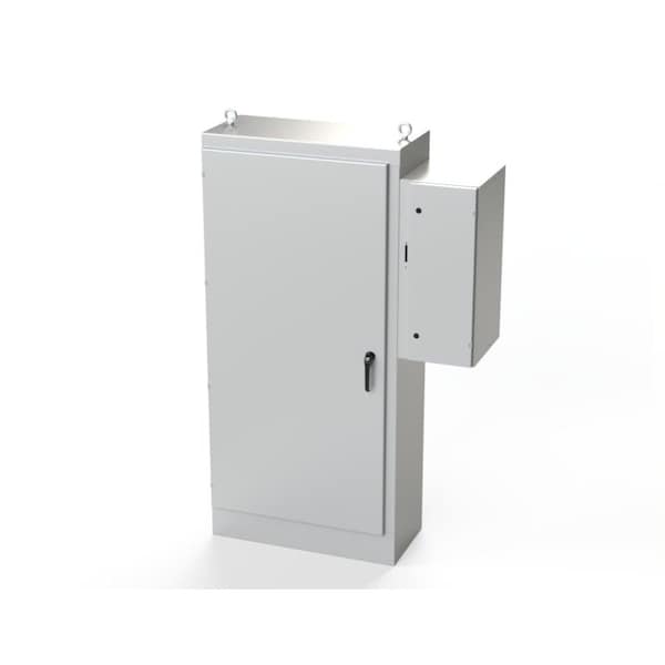 3 Point Latch with Padlock Handle Electrical Enclosures, 84 in H, 18 in D, 39-1/2 in W